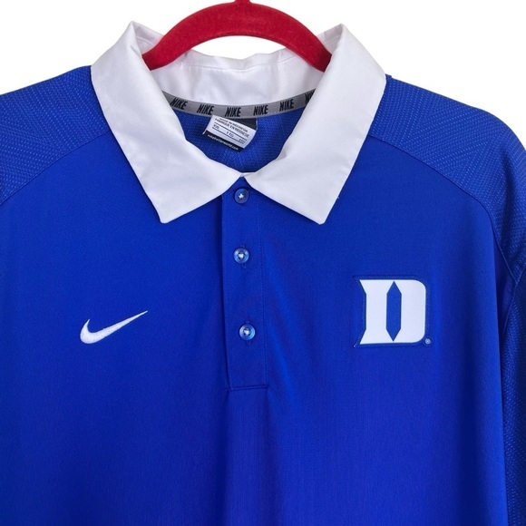 Nike Mens Dri-Fit Duke University Blue Devils Short Sleeve Polo Shirt XXL - Picture 3 of 16
